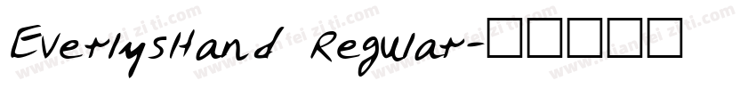 EverlysHand Regular字体转换